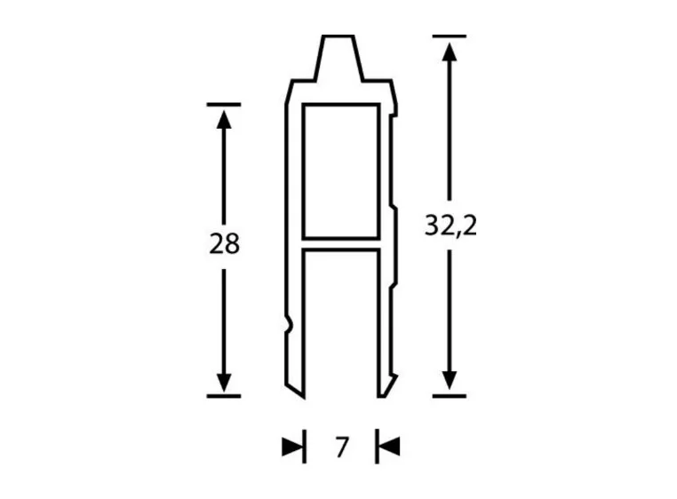 Adam Hall Hardware Easy Case - Lid Location male 